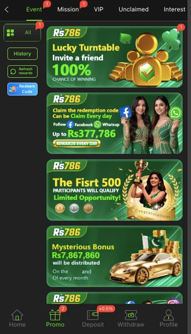 786 Game bonus