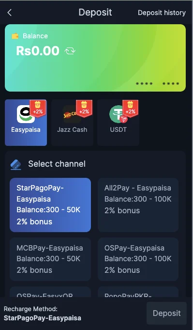 92Jeeto Game apk payment methods
