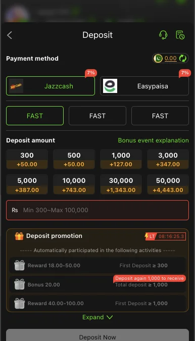 Y333 Game APK payment methods, easypaisa and jazzcash