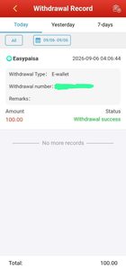 AS8 game withdrawal proof of Rs 100 paid to Easypaisa