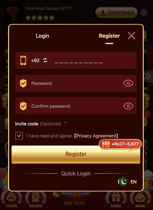ek77 game how to register