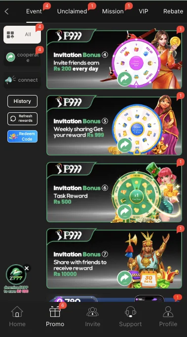 p999 game apk rewards and bonuses