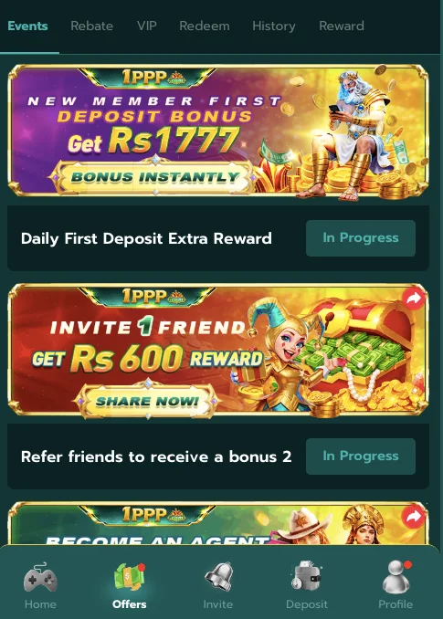 1PPP Game apk bonus and referals
