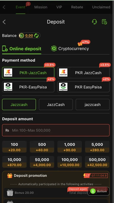 786Bet Game deposit and withdrawal
