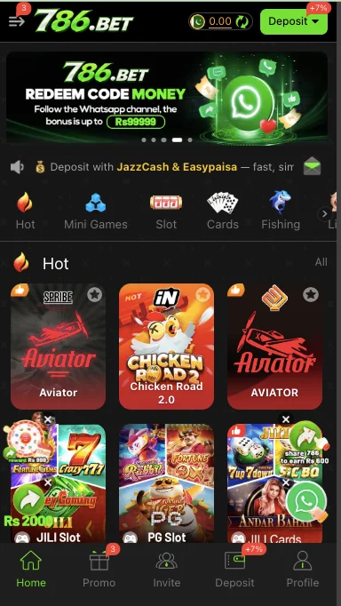 786Bet Game homepage