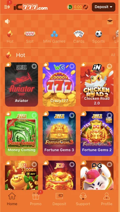 IC777 Game APK home screen