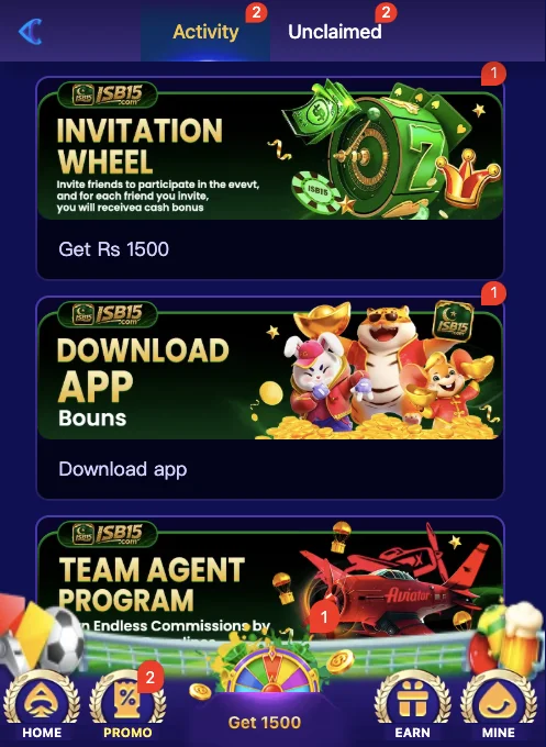 ISB15 Game APK rewards and welcome bonuses