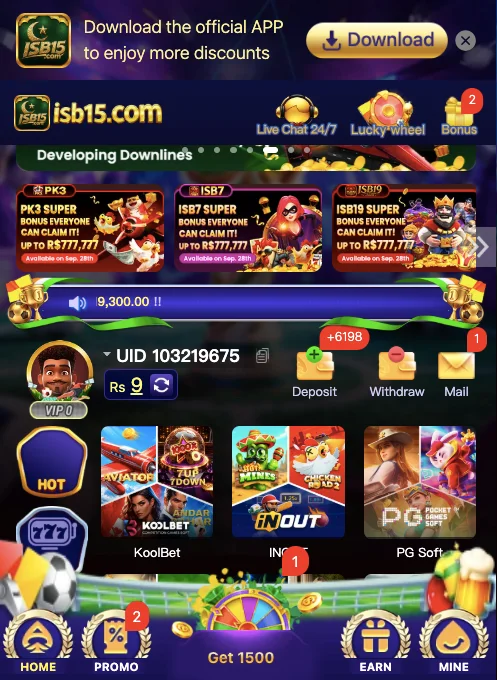 ISB15 Game APK games and interface