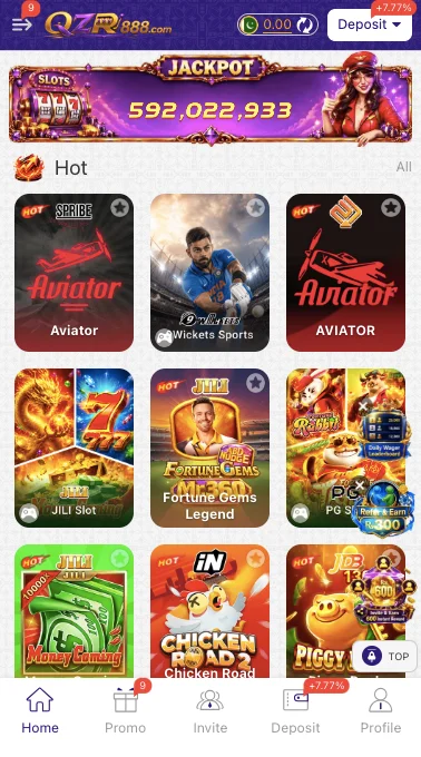 QZR888 Game APK home page