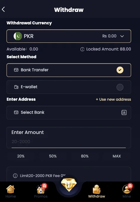 UC588 Game APK withdrawal methods